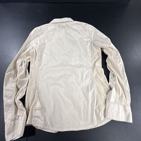 Converse One Star 100% Cotton Beige Button Down Shirt Women's Medium Y2K - Picture 11 of 11